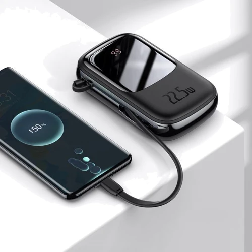 Зовнішній акумулятор Baseus Power Bank 20000mAh з USB-C Cable Q Pow Display 22.5W Black (PPQD-I01): Вихідна напруга, В 12