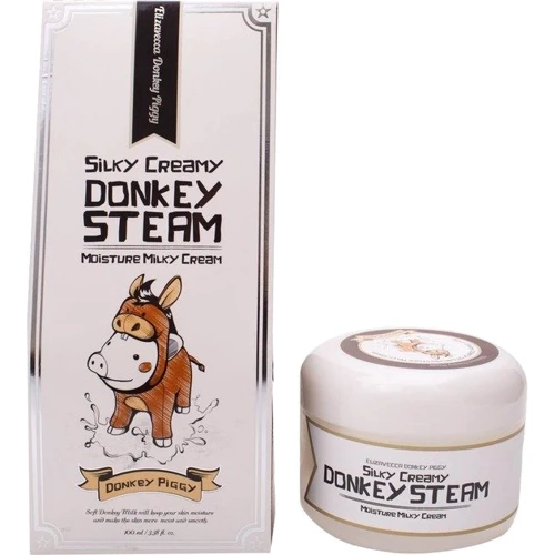 Elizavecca Silky Creamy Donkey Steam Moisture Milky Cream Крем для кожи Молочный Увлажняющий 100 ml (8809418750307)