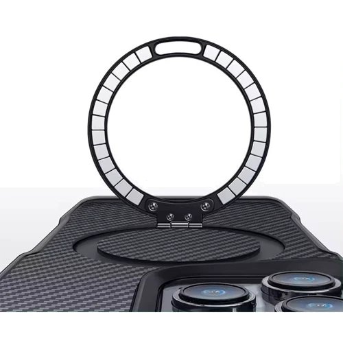 Чохол для iPhone Mobile Case TPU+PC Metal Buttons with MagSafe Carbon Black for iPhone 14 Pro: Тип аксесуара чехол