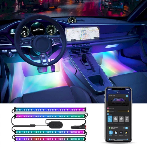 Набір підсвічування для автомобіля Govee H7090 Interior Car Lights, RGBIC, Bluetooth, чорний (H70900D2): undefined undefined