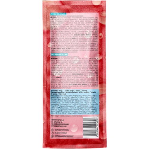 OstroVit Aqua Kick VIT&MIN 10 g / 1 serving / strawberry: Пол Унисекс