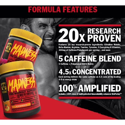 Предтренировочный комплекс Mutant Madness 225 g / 30 servings / orange rush: Тип Комплекс до тренировки