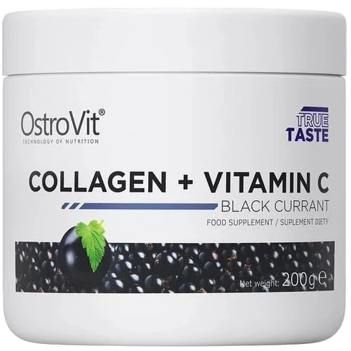 OstroVit Collagen And Vitamin C Коллаген с Витамином С со вкусом черной смородины 200 г