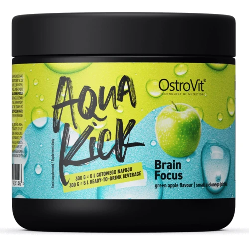 OstroVit Aqua Kick Brain Focus Фокус для мозку 300 г смак зелене яблуко