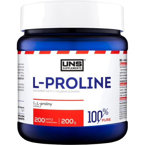 Амінокислота для спорту UNS 100% Pure L- PROLINE 200 g/ 200 servings / Unflavored