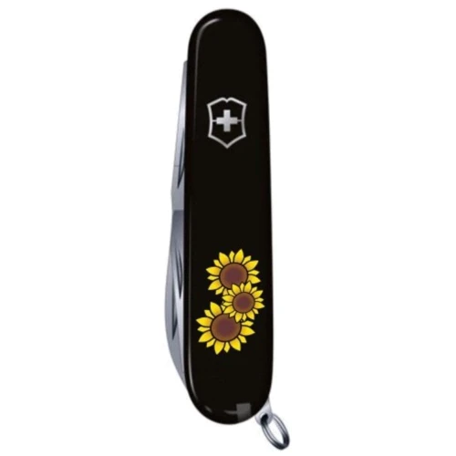 Мультитул Victorinox Spartan Ukraine 91мм/12 функцій/чорний /Соняшники (1.3603.3_T1340u): Кількість функцій 12