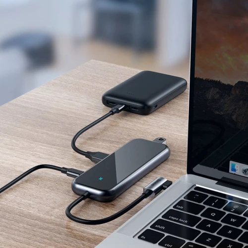 Адаптер Baseus Adapter Multifunctional USB-C to 4xUSB2.0 Deep Gray (CAHUB-JZ0G) фото 5