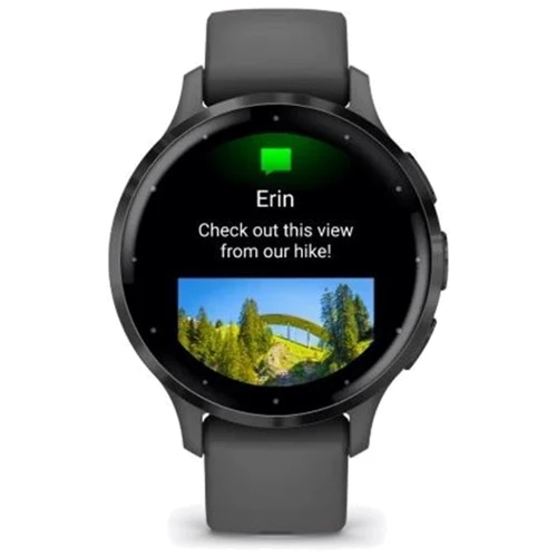 Смарт-часы Garmin Venu 3S Slate Stainless Steel Bezel with Pebble Grey Case and Silicone Band (010-02785-00): Материал корпуса Армированный волокном полимер / Нержавеющая сталь (Безель)