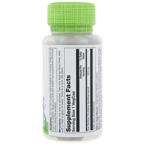Solaray Blue Skullcap, 425 mg, 100 VegCaps (SOR-01560): Форма выпуска Капсулы