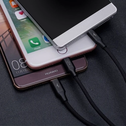 Кабель Baseus USB Cable to Lightning/microUSB/USB-C Rapid 3-in-1 1.2m Black (CAMLT-SU01) фото 3