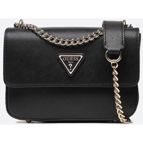 Женская сумка кросс боди GUESS ECO ELEMENTS CNVRTBL XBDY FLAP черная (HWEVG876721-BLA)