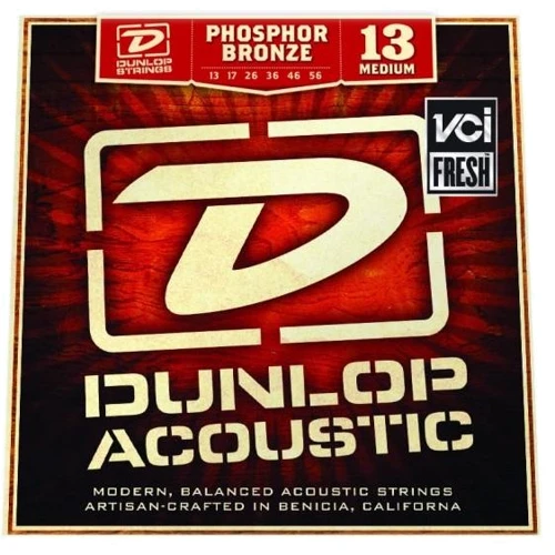 Струна для гитар Струны DUNLOP DAP1356 PHOSPHOR BRONZE MEDIUM (13-56)