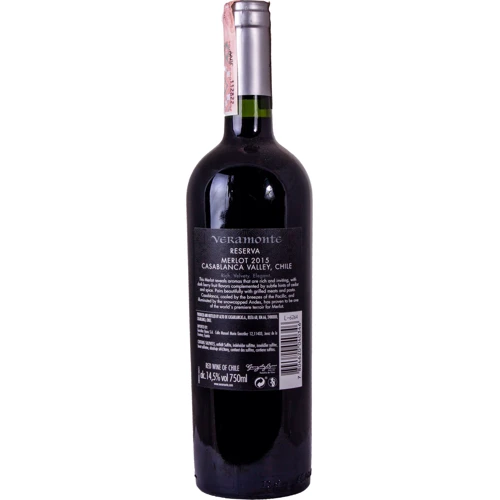 Вино Veramonte Merlot красное сухое 0.75 л (FSH_7804620040346): Страна производитель Чили