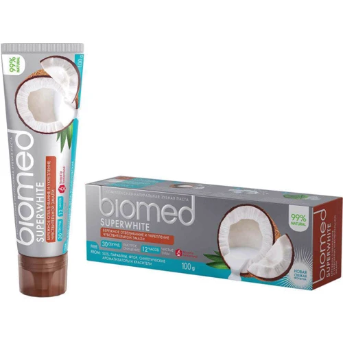 BioMed Superwhite Зубная паста для чувствительной эмали "Кокос" 100 g