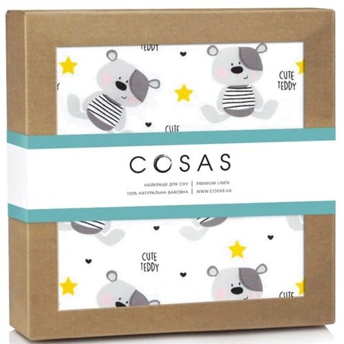 Наматрацник непромокальний Cosas Water Sheet Bear Teddy Grey 70х120 (4822052070963)