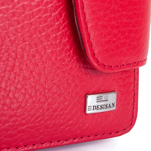 Женский кошелек Desisan красный (SHI086-4-1FL): Формат кошелька Вертикальный