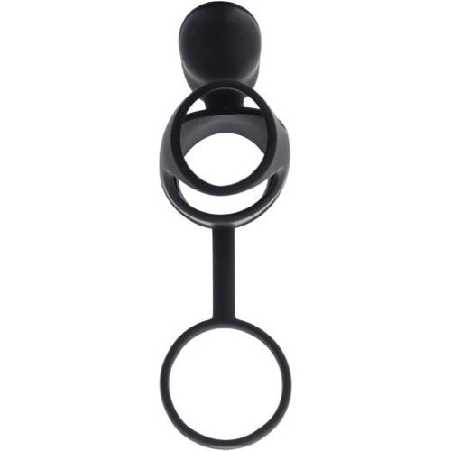 Насадка на пенис с вибрацией Toyfa Black&Red Vibrating Cage Black