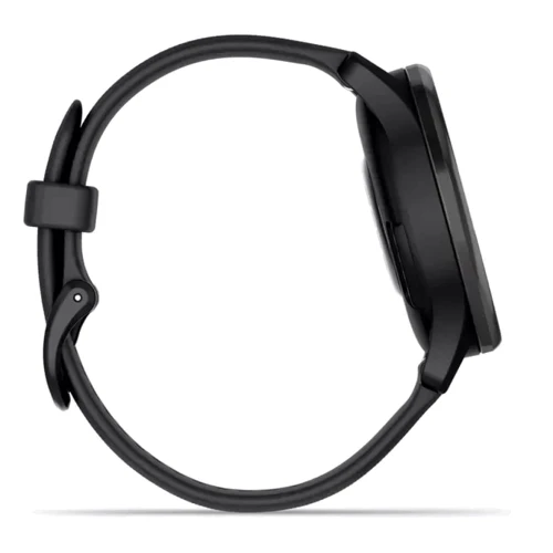 Смарт-годинник Garmin Vivomove Trend Slate Stainless Steel Bezel with Black Case and Silicone Band (010-02665-00): Особливості Беспроводная зарядка, Водонепроницаемые, Металлический корпус, Бесконтактная оплата