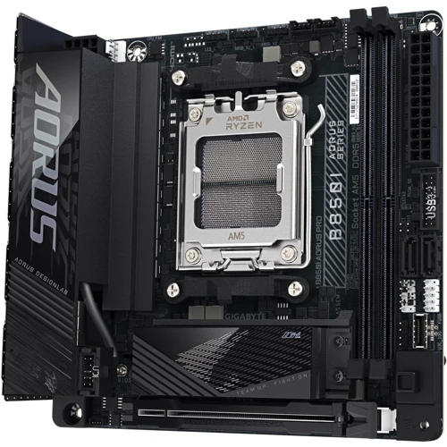 GIGABYTE B850I AORUS PRO UA: Разъемы на задней панели USB 3.2 Gen 1, USB 3.2 Gen 2, USB 2.0, Ethernet RJ-45, HDMI
