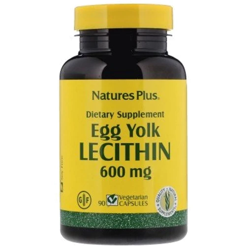 Nature's Plus Egg Yolk Lecithin 600 mg 90 Veggie Caps Лецитин из яичного желтка