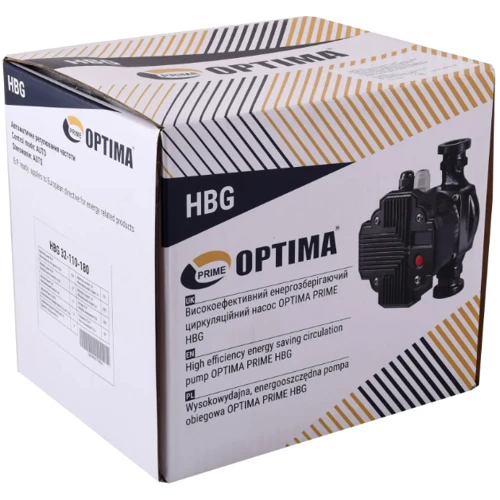 Насос циркуляционный энергосберегающий Optima PRIME HBG 32-110AUTO: Мощность, кВт 0.26