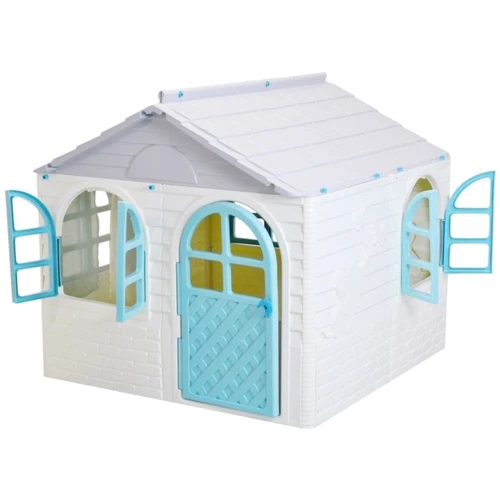Игровой Домик со шторками Doloni Toys 02550/5 Бело-Бирюзовый: Цвет белый
