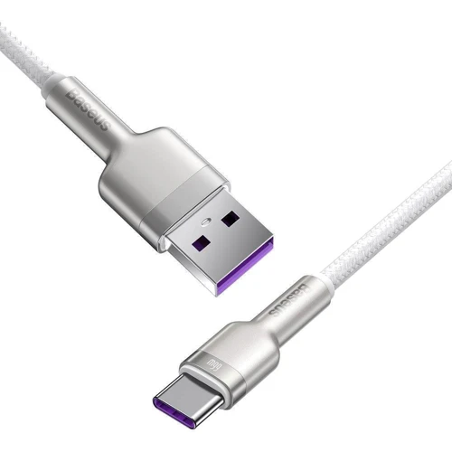 Кабель Baseus USB Cable to USB-C Cafule Metal Data 66W 1m White (CAKF000102) фото 3