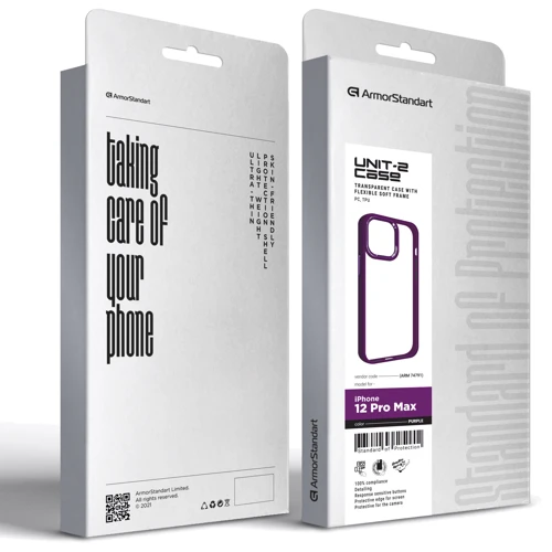 Чехол для iPhone ArmorStandart UNIT2 Case Purple for iPhone 12 Pro Max (ARM74791): Тип чехла накладка на заднюю часть