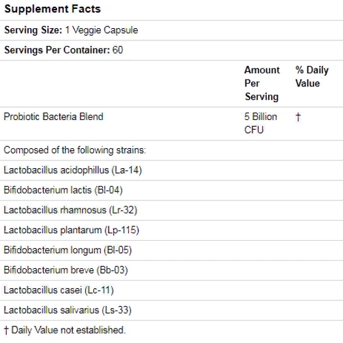 California Gold Nutrition, LactoBif Probiotics, 5 Billion CFU, 60 Veggie Capsules (CGN00963)