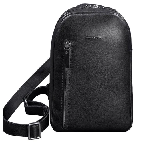Мужская сумка-слинг BlankNote черная (BN-BAG-42-g)