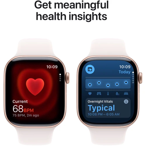 Apple Watch Series 11 GPS + Cellular 42mm Rose Gold Aluminium Case with Light Blush Sport Band - S/M (MF8E4)