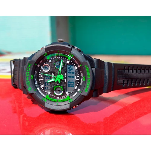 Наручные часы Skmei S-Shock Green 0931: Функции Секундомер, Подсветка, День недели, Дата