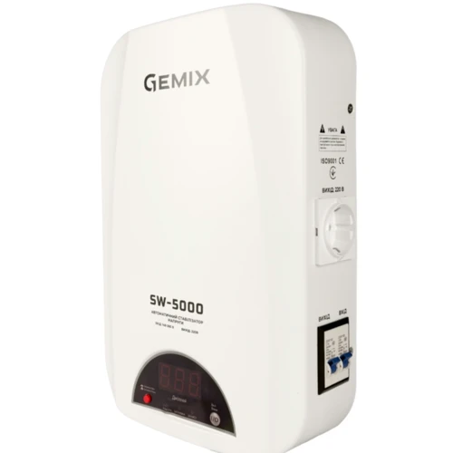 Стабилизатор напряжения Gemix SW-5000: Рабочая частота, Гц 50