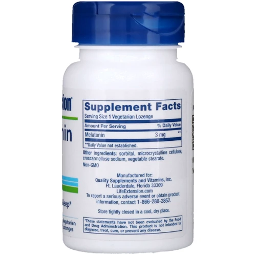 Life Extension Melatonin 3 mg 60 Lozenges (LEX-33206): Форма випуску капсули