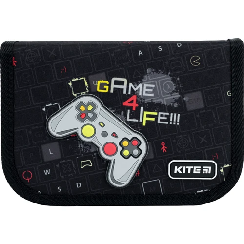 Пенал без наполнения Kite Game 4 Life K22-622-4, 1 отделение, 2 отворота