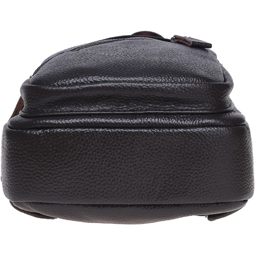 Мужская сумка-слинг Borsa Leather коричневая (K16603-brown): Страна производитель Тайвань