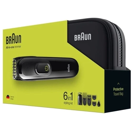Машинка для стрижки (триммер) Braun MGK3921TS: Зона применения Для носа, Для тела, Для бороды