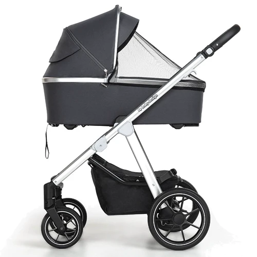Универсальная коляска 2 в 1 Baby Design BUENO 217 GRAPHITE (без вышивки): Возможность установки люльки есть