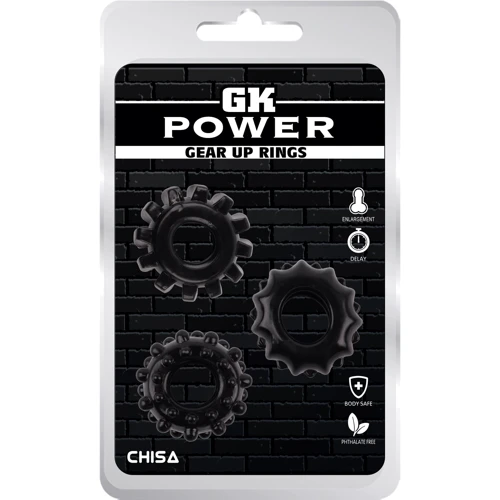 Набор эрекционных колец Chisa GK Power Gear Up Rings Black