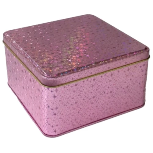Банка для чая и кофе Olens Чеканка розовая 450 г 15.5х15.5х8.3 см (03196-2)