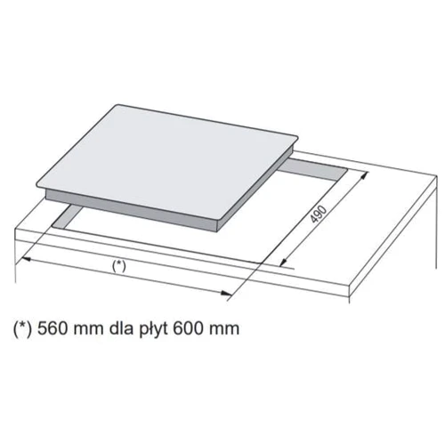 Варильна поверхня Amica PG6711SRW Q-TYPE: Розташування панелі фронтальне
