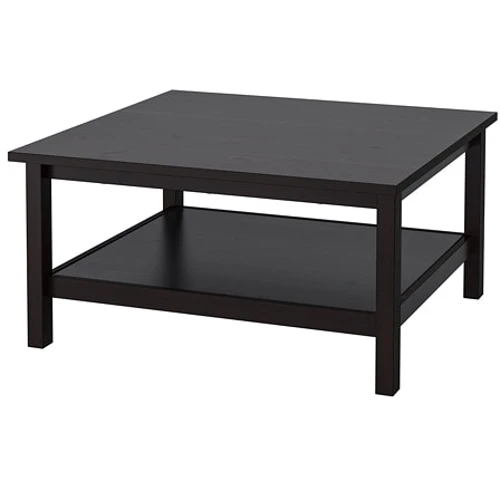 Журнальный стол ІКЕА HEMNES 90х90 см Черный-коричневый (101.762.92)