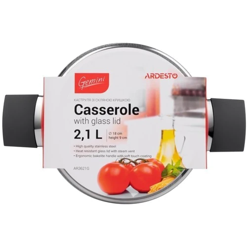 Кастрюля Ardesto Gemini 2.1 л (AR3621G): Тип Традиционная