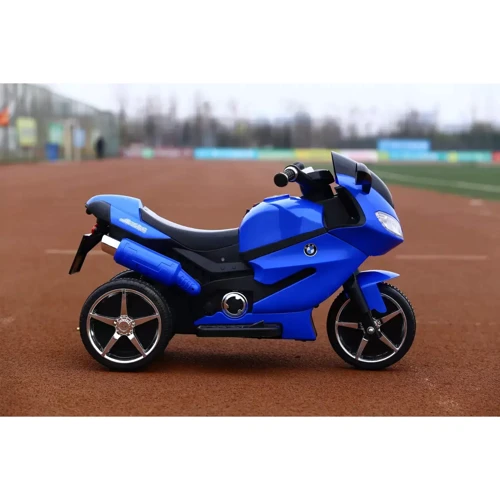 Трёхколёсный мотоцикл Kidsauto Moto S c пультом синий: Материал корпуса пластик