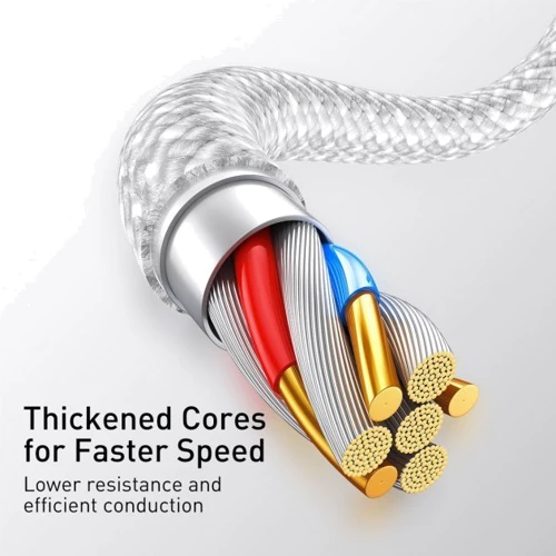 Кабель Baseus USB Cable to Lightning Dynamic 2.4A 2m White (CALD000502) фото 5