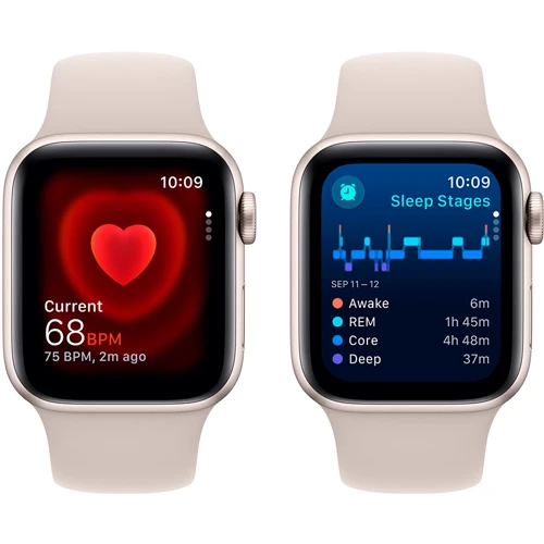Apple Watch SE 2 2023 40mm GPS Starlight Aluminum Case with Starlight Sport Band - M/L (MR9V3) UA фото 7