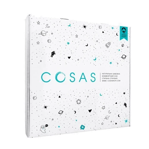 Комплект постільної білизни Cosas Foliage Color Milk Grey дитячий на гумці 110x140 см (FoliageColorMilk_Grey_140)