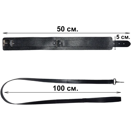 Ошейник с поводком NDS 5403 Black (23303)