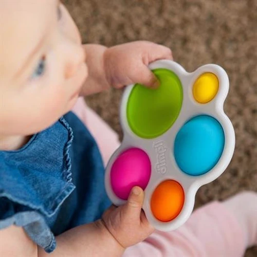 Прорізувач для зубів та тактильна іграшка Натисніть на кулю Fat Brain Toys dimpl (F192ML) фото 5