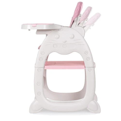 Стульчик для кормления 2 в 1 Bambi M 3612-8 (pink)